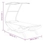 vidaXL Tumbona con dosel madera maciza curvada crema 100x190x134 cm vidaXL Tumbona con dosel madera maciza curvada crema 100x190x134 cm