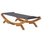 vidaXL Tumbona con dosel madera curvada gris antracita 100x188,5x44 cm vidaXL Tumbona con dosel madera curvada gris antracita 100x188,5x44 cm