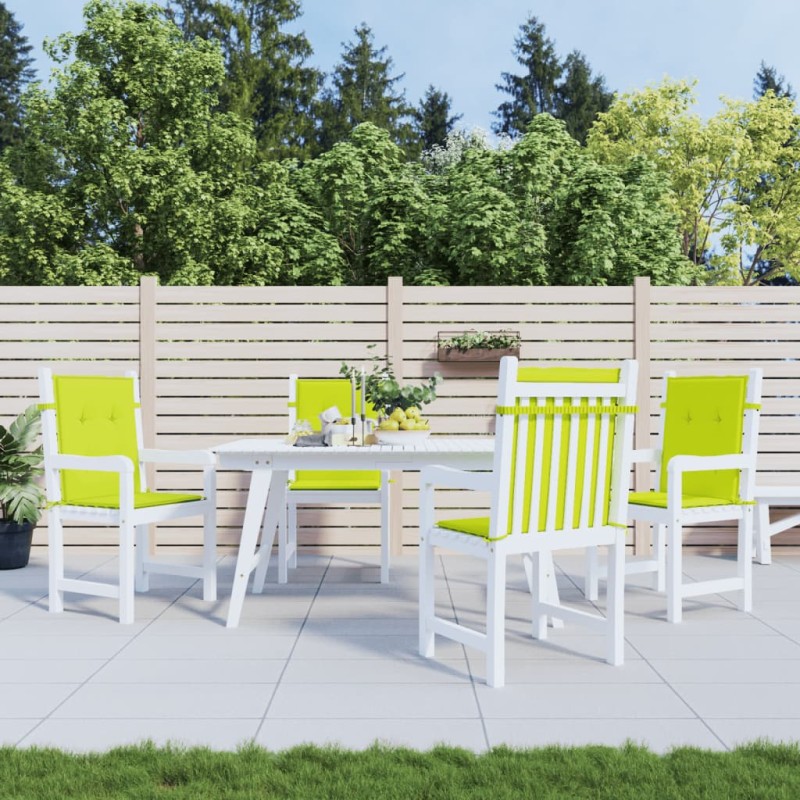 vidaXL Cojín silla jardín respaldo bajo 4 uds tela Oxford verde claro vidaXL Cojín silla jardín respaldo bajo 4 uds tela Oxford verde claro