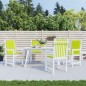 vidaXL Cojín silla jardín respaldo bajo 4 uds tela Oxford verde claro vidaXL Cojín silla jardín respaldo bajo 4 uds tela Oxford verde claro