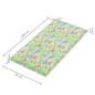 vidaXL Cojín banco de jardín tela Oxford estampado hojas 100x50x3 cm