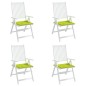 vidaXL Cojines de silla de jardín 4 uds tela Oxford verde 50x50x3 cm