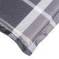 vidaXL Cojín para tumbona estampado a cuadros grises (75+105)x50x3 cm vidaXL Cojín para tumbona estampado a cuadros grises (75+105)x50x3 cm