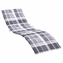 vidaXL Cojín de tumbona de tela Oxford estampado de hojas 200x60x3 cm