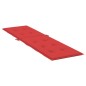vidaXL Cojín para tumbona rojo (75+105)x50x3 cm