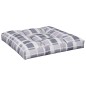 vidaXL Cojín para sofá de palets de tela a cuadros gris 70x70x12 cm vidaXL Cojín para sofá de palets de tela a cuadros gris 70x70x12 cm