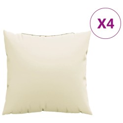 vidaXL Cojines decorativos 4 uds tela crema 40x40 cm