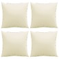 vidaXL Cojines decorativos 4 uds tela crema 40x40 cm vidaXL Cojines decorativos 4 uds tela crema 40x40 cm