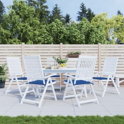 vidaXL Cojines de silla de jardín 6 uds tela Oxford azul 50x50x3 cm