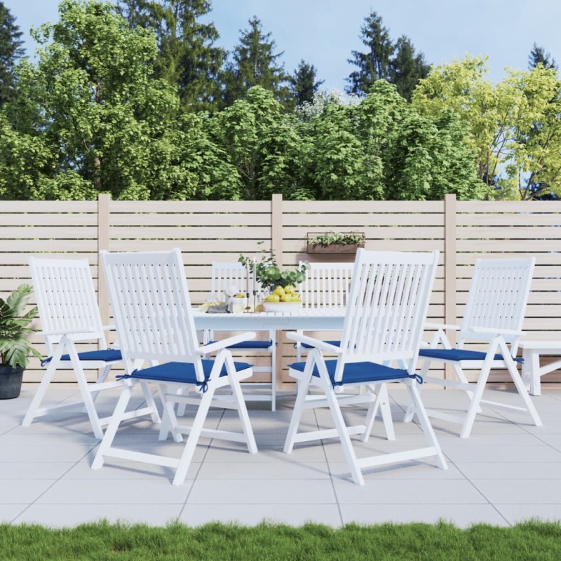 vidaXL Cojines de silla de jardín 6 uds tela Oxford azul 50x50x3 cm vidaXL Cojines de silla de jardín 6 uds tela Oxford azul 50x50x3 cm