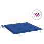 vidaXL Cojines de silla de jardín 6 uds tela Oxford azul 50x50x3 cm vidaXL Cojines de silla de jardín 6 uds tela Oxford azul 50x50x3 cm