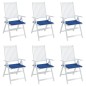 vidaXL Cojines de silla de jardín 6 uds tela Oxford azul 50x50x3 cm vidaXL Cojines de silla de jardín 6 uds tela Oxford azul 50x50x3 cm