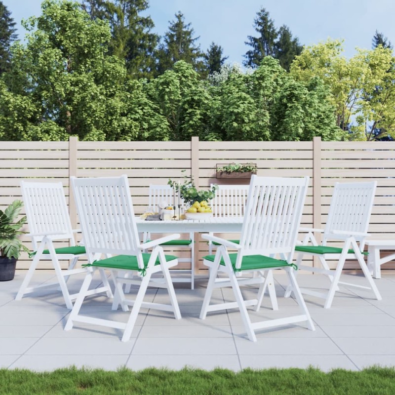 vidaXL Cojines de silla de jardín 6 uds tela Oxford verde 50x50x3 cm vidaXL Cojines de silla de jardín 6 uds tela Oxford verde 50x50x3 cm