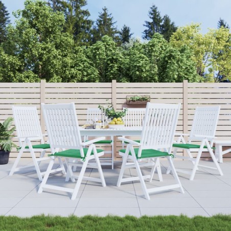 vidaXL Cojines de silla de jardín 6 uds tela Oxford verde 50x50x3 cm