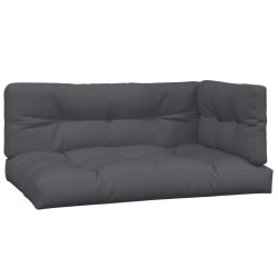 vidaXL Cojines para paletss 3 unidades tela gris antracita