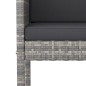 vidaXL Set muebles de bar jardín 5 pzas y cojines ratán sintético gris