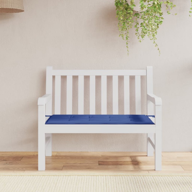 vidaXL Cojín de banco de jardín tela Oxford azul 100x50x3 cm vidaXL Cojín de banco de jardín tela Oxford azul 100x50x3 cm
