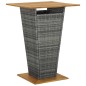vidaXL Set muebles de bar jardín 5 pzas y cojines ratán sintético gris
