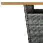 vidaXL Set muebles de bar jardín 5 pzas y cojines ratán sintético gris