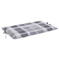 vidaXL Cojín de tumbona de tela Oxford a cuadros gris 186x58x3 cm vidaXL Cojín de tumbona de tela Oxford a cuadros gris 186x58x3 cm