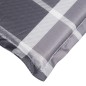 vidaXL Cojín de tumbona de tela Oxford a cuadros gris 186x58x3 cm vidaXL Cojín de tumbona de tela Oxford a cuadros gris 186x58x3 cm