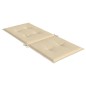 vidaXL Cojín silla de jardín respaldo alto 6 uds tela beige 120x50x3cm
