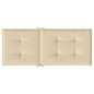 vidaXL Cojín silla de jardín respaldo alto 6 uds tela beige 120x50x3cm