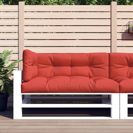 vidaXL Cojines para palets 3 unidades tela rojo