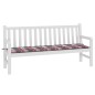 vidaXL Cojín de banco de jardín tela Oxford a cuadros rojo 180x50x3 cm vidaXL Cojín de banco de jardín tela Oxford a cuadros rojo 180x50x3 cm