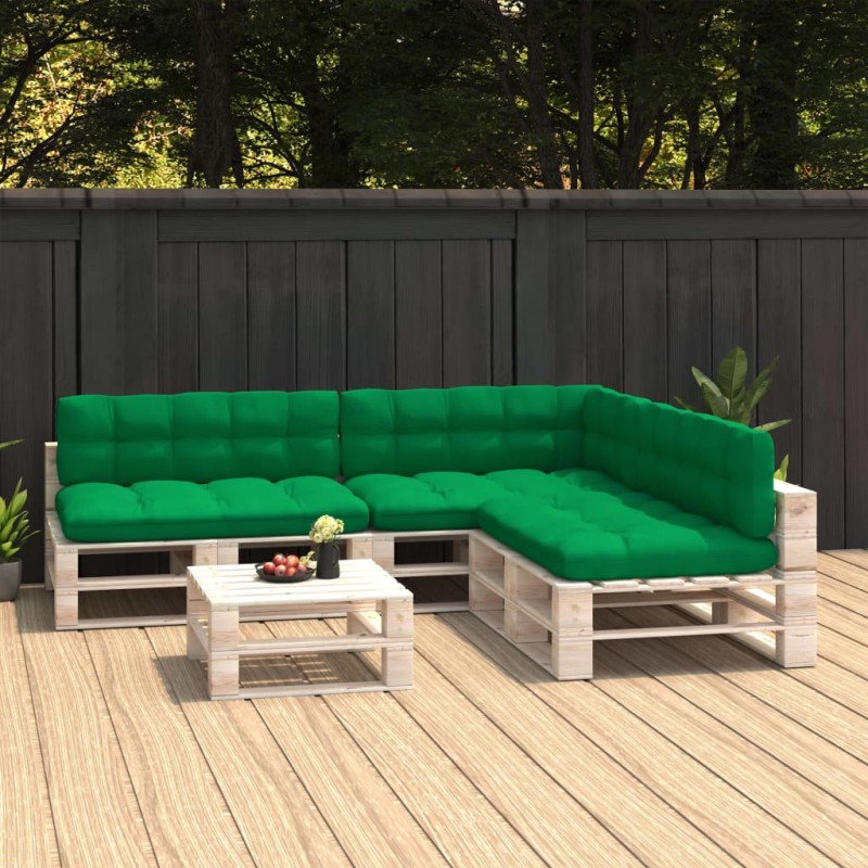 vidaXL Cojines para sofá de palets 7 piezas verde vidaXL Cojines para sofá de palets 7 piezas verde
