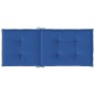 vidaXL Cojín silla de jardín respaldo alto 6 uds tela azul 120x50x3 cm vidaXL Cojín silla de jardín respaldo alto 6 uds tela azul 120x50x3 cm