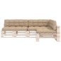 vidaXL Cojines para sofá de palets 7 piezas beige