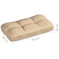 vidaXL Cojines para sofá de palets 7 piezas beige