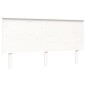 vidaXL Estructura de cama matrimonio con cabecero madera maciza blanco vidaXL Estructura de cama matrimonio con cabecero madera maciza blanco