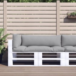 vidaXL Cojines para palets 3 unidades tela gris