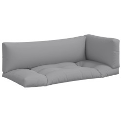 vidaXL Cojines para palets 3 unidades tela gris