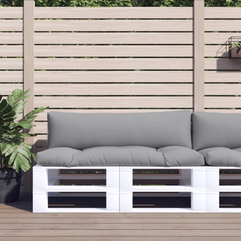 vidaXL Cojines para sofá de palets 2 unidades tela gris vidaXL Cojines para sofá de palets 2 unidades tela gris