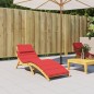 vidaXL Cojín de tumbona de tela Oxford rojo 186x58x3 cm vidaXL Cojín de tumbona de tela Oxford rojo 186x58x3 cm