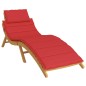 vidaXL Cojín de tumbona de tela Oxford rojo 186x58x3 cm vidaXL Cojín de tumbona de tela Oxford rojo 186x58x3 cm