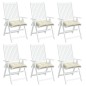 vidaXL Cojines sillas de jardín 6 uds tela Oxford crema 40x40x7 cm vidaXL Cojines sillas de jardín 6 uds tela Oxford crema 40x40x7 cm