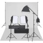 vidaXL Kit de estudio fotográfico con set de luces y fondo vidaXL Kit de estudio fotográfico con set de luces y fondo
