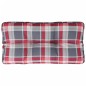 vidaXL Cojín para sofá de palets tela a cuadros rojo 70x40x12 cm vidaXL Cojín para sofá de palets tela a cuadros rojo 70x40x12 cm