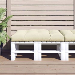 vidaXL Cojín para sofá de palets tela crema 120x80x12 cm