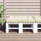 vidaXL Cojín para sofá de palets tela crema 120x80x12 cm