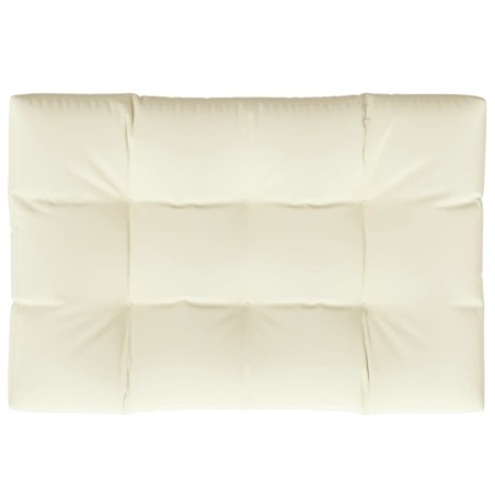 vidaXL Cojín para sofá de palets tela crema 120x80x12 cm