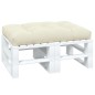 vidaXL Cojín para sofá de palets tela crema 120x80x12 cm