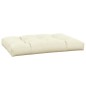 vidaXL Cojín para sofá de palets tela crema 120x80x12 cm