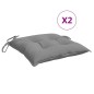 vidaXL Cojines de silla de jardín 2 uds tela Oxford gris 40x40x7 cm vidaXL Cojines de silla de jardín 2 uds tela Oxford gris 40x40x7 cm