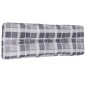 vidaXL Cojín para sofá de palets de tela a cuadros gris 120x40x12 cm vidaXL Cojín para sofá de palets de tela a cuadros gris 120x40x12 cm