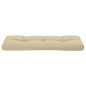 vidaXL Cojín para sofá de palets de tela beige 120x40x12 cm